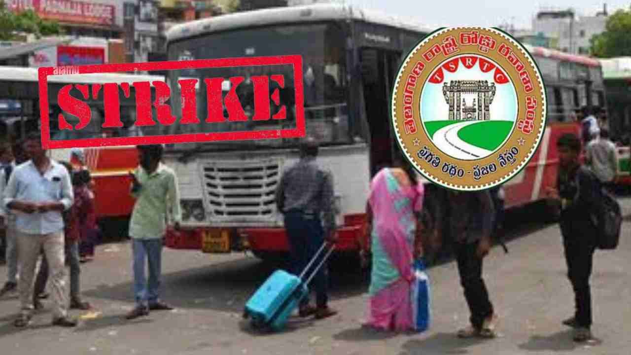 RTC Strike Intensifies on Day Two Across Telangana