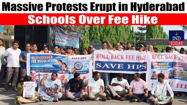 Massive Protests Erupt in Hyderabad Schools Over Fee Hike; Parents Demand Government Intervention