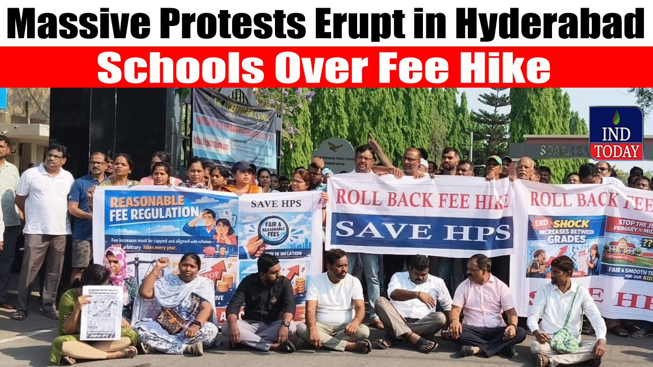 Massive Protests Erupt in Hyderabad Schools Over Fee Hike; Parents Demand Government Intervention