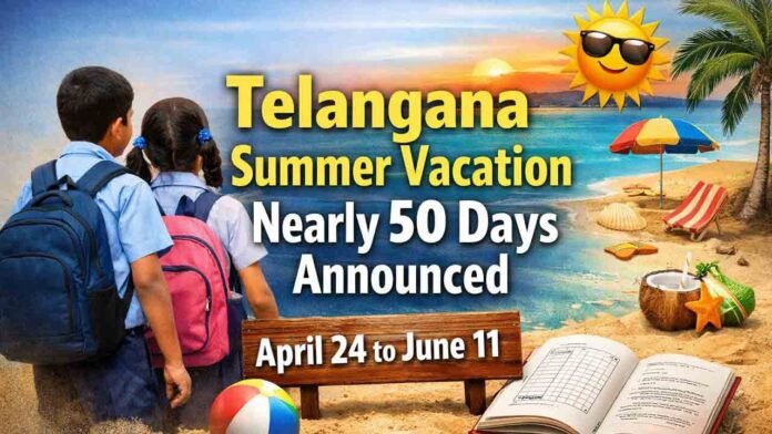 Telangana Summer Vacation Nearly 50 Days Announced