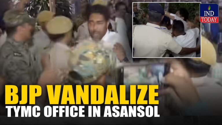 Violence In West Bengal: BJP Vandalize TMC Office In Asansol