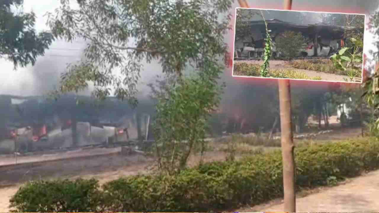 Major Fire In Bhupalpally: L&T Office Gutted In Flames