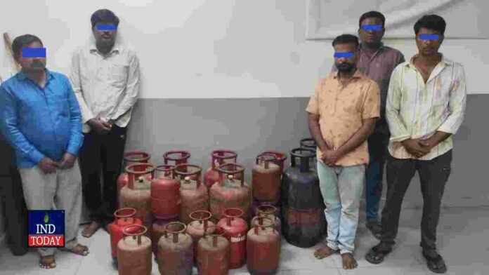 Gas refilling racket busted in Hyderabad five arrested