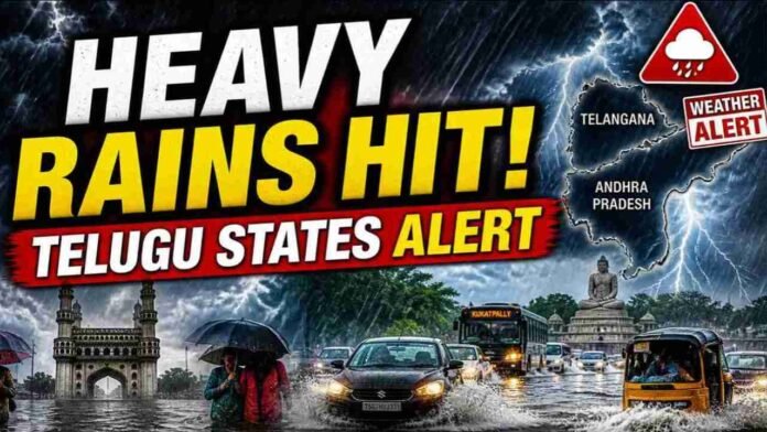 Heavy Rains Alert In Telangana And Andhra Pradesh For Next 3 Days