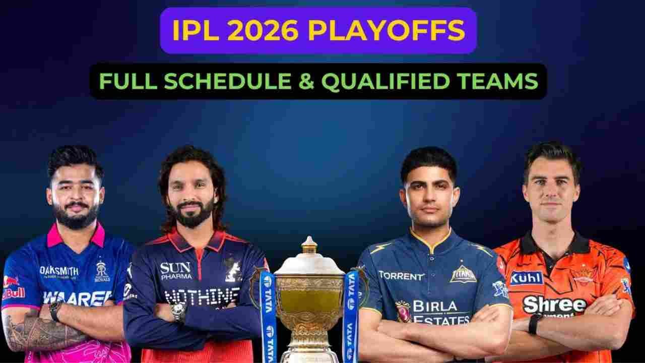 IPL 2026 Playoffs Confirmed as RCB Face GT in Qualifier 1: Full Schedule Here