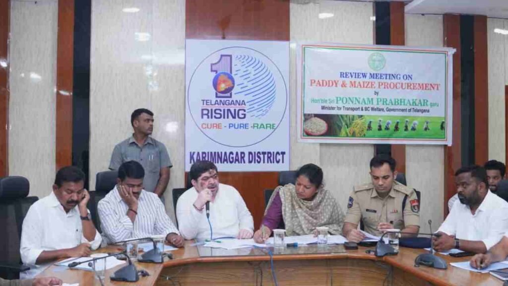 Ponnam Prabhakar Directs Officials To Speed Up Paddy, Maize Procurement