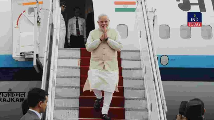 PM Modi Receives Grand Welcome In Hyderabad