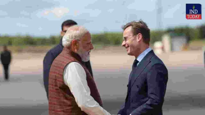 PM Modi Arrives In Sweden For Trade And Technology Talks