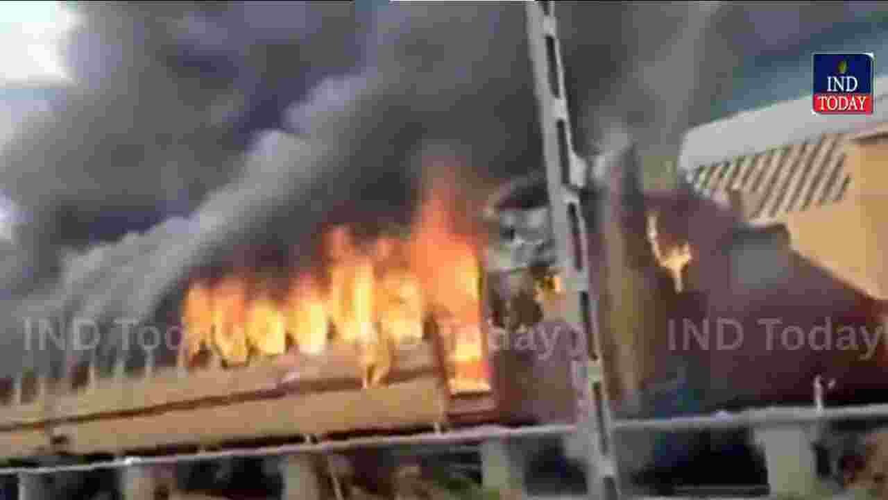 WATCH: Fire Breaks Out In Passenger Train Coach At Sasaram Station