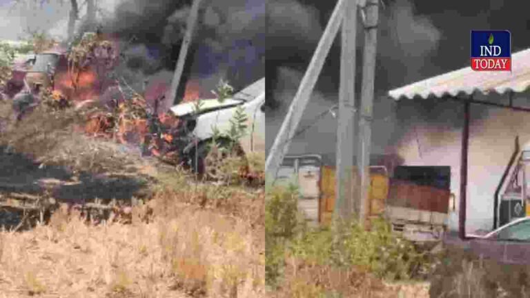 Massive Fire Breaks Out At Kethepally Police Station