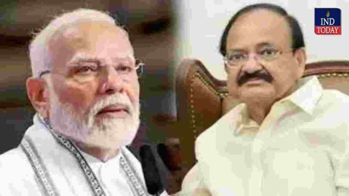Former Vice President Venkaiah Naidu Meets PM Modi