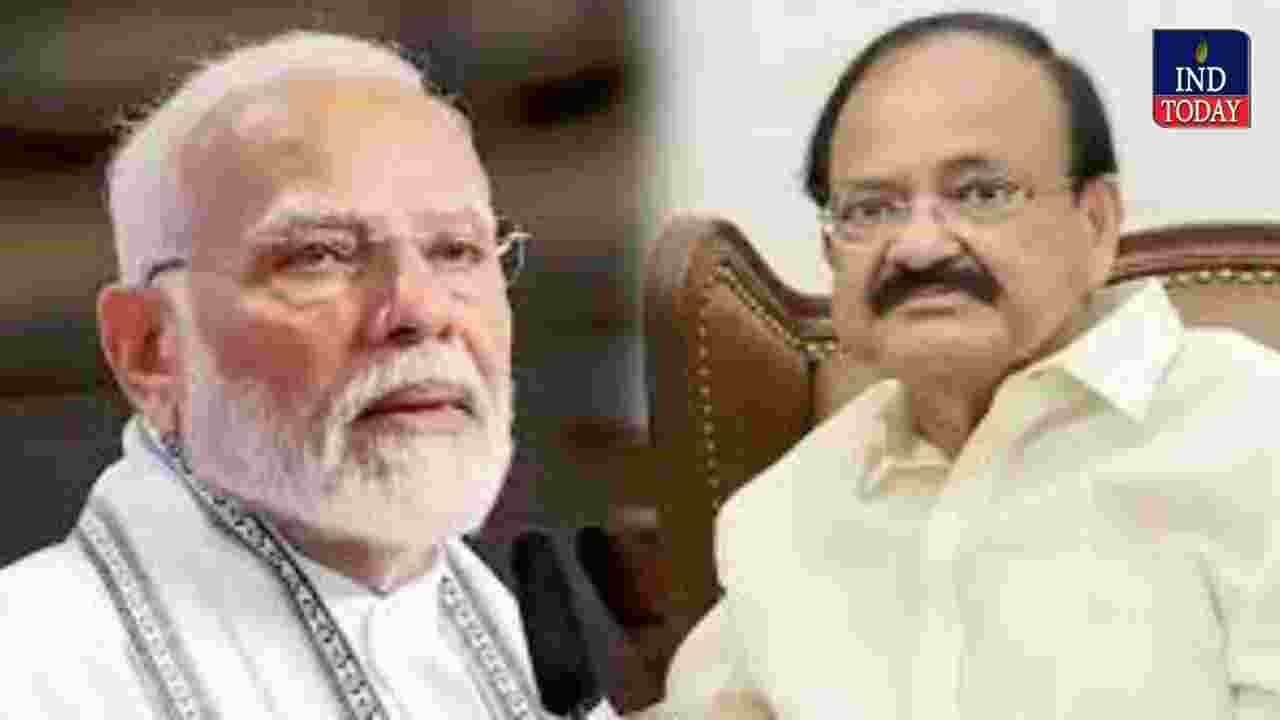 Former Vice President Venkaiah Naidu Meets PM Modi