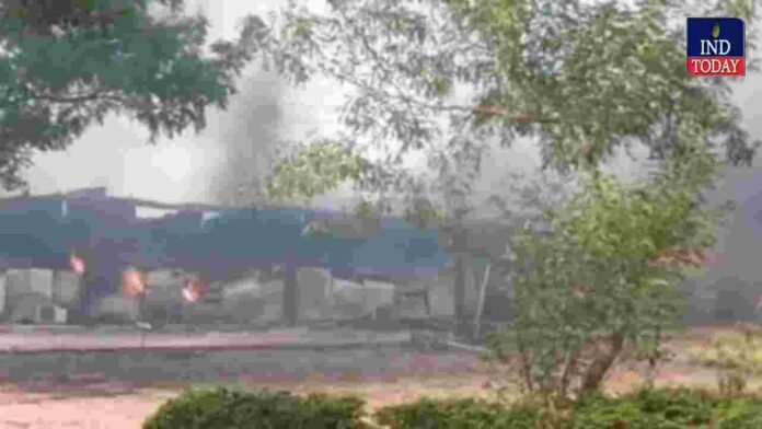 Massive Fire Breaks Out At Medigadda Barrage Camp Office