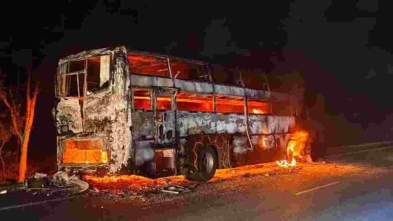 Hyderabad To Kakinada Bus Catches Fire In Nalgonda, 36 Passengers Safe