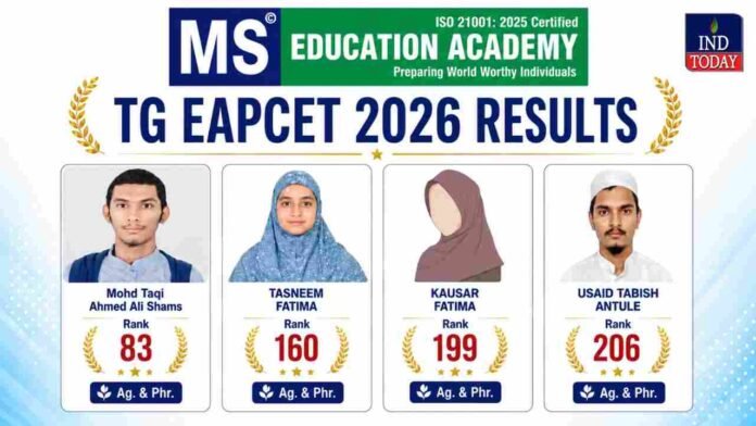 MS Education Academy Shines In TG EAPCET – 2026 With 22 State Ranks In Top 1000