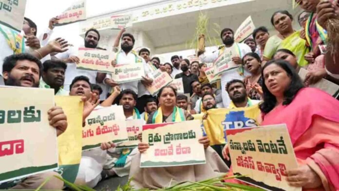 TRS Chief Kavitha Detained During Paddy Procurement Protest in Hyderabad