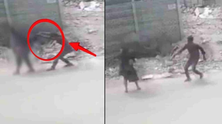 Hyderabad: Woman Walking On The Road In Broad Daylight