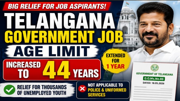 Telangana Government Increased Age Limit For Jobs