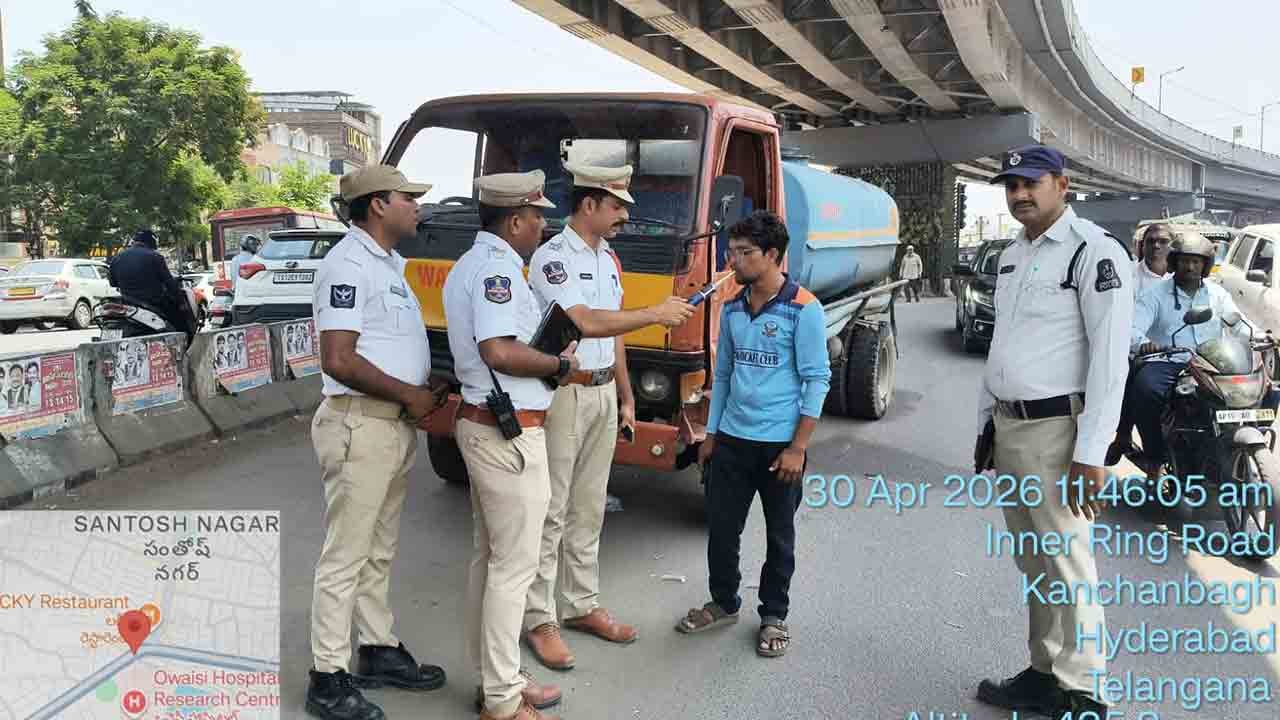 Daytime Drunk Driving Checks Intensified In Santoshnagar