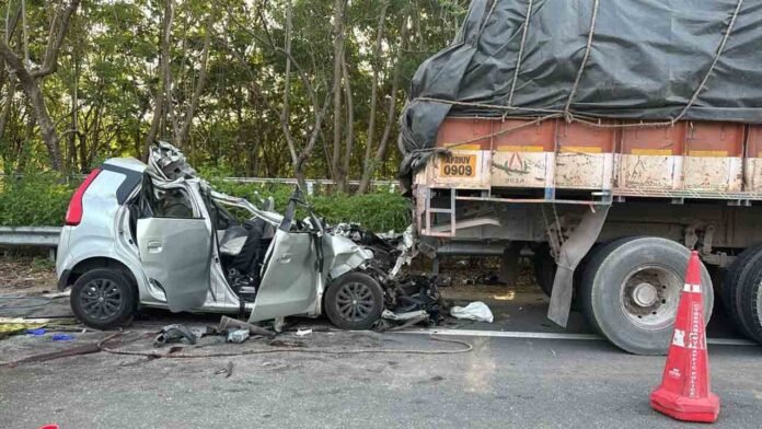 Six Killed In ORR Crash Near Shamshabad