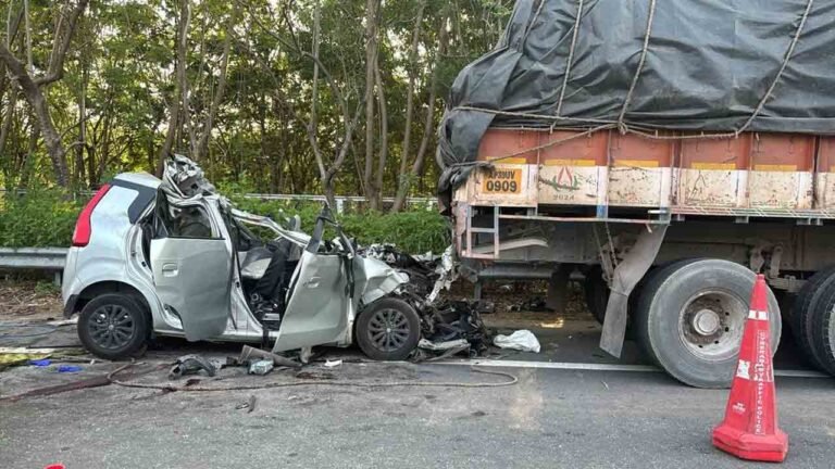 Six Killed In ORR Crash Near Shamshabad