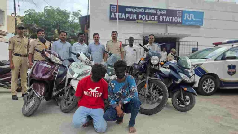 Attapur Police Arrest Two Habitual Bike Thieves