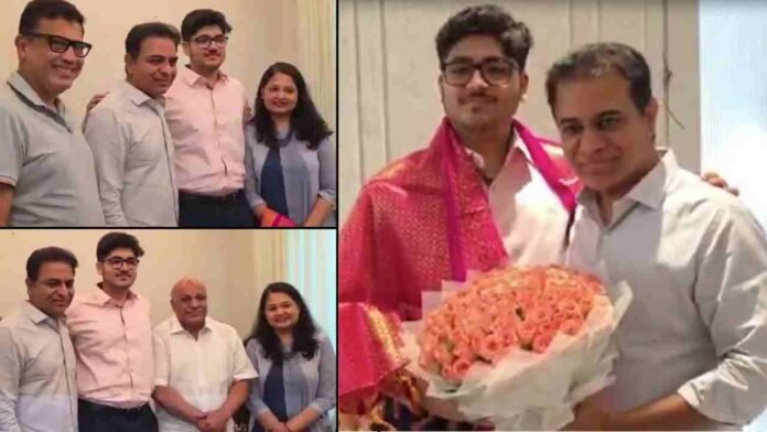 KTR Felicitates Telangana JEE Topper Vivan Maheshwari