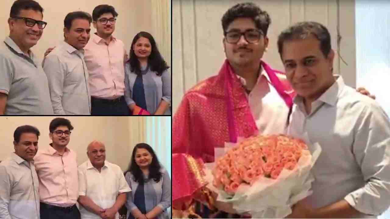 KTR Felicitates Telangana JEE Topper Vivan Maheshwari