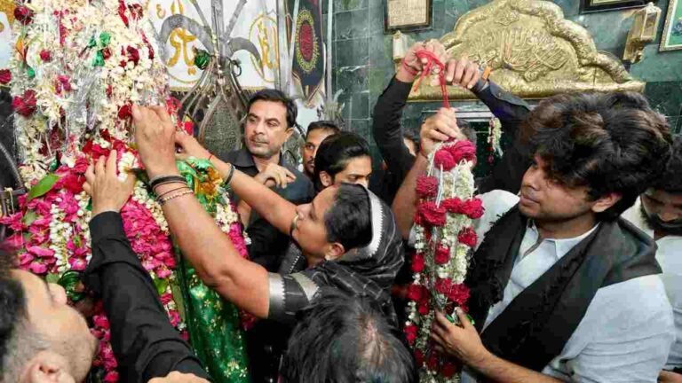 Kavitha Bibi Ka Alam visit, seeks Moharram funds
