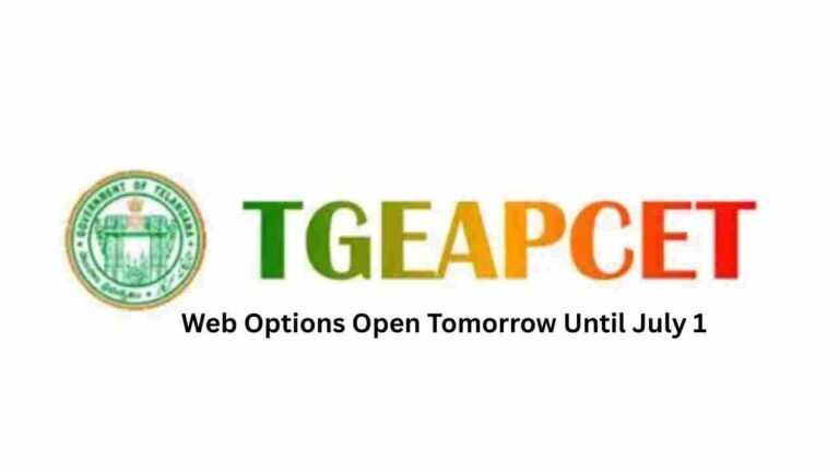 TG EAPCET 2026 Web Options Open Tomorrow Until July 1