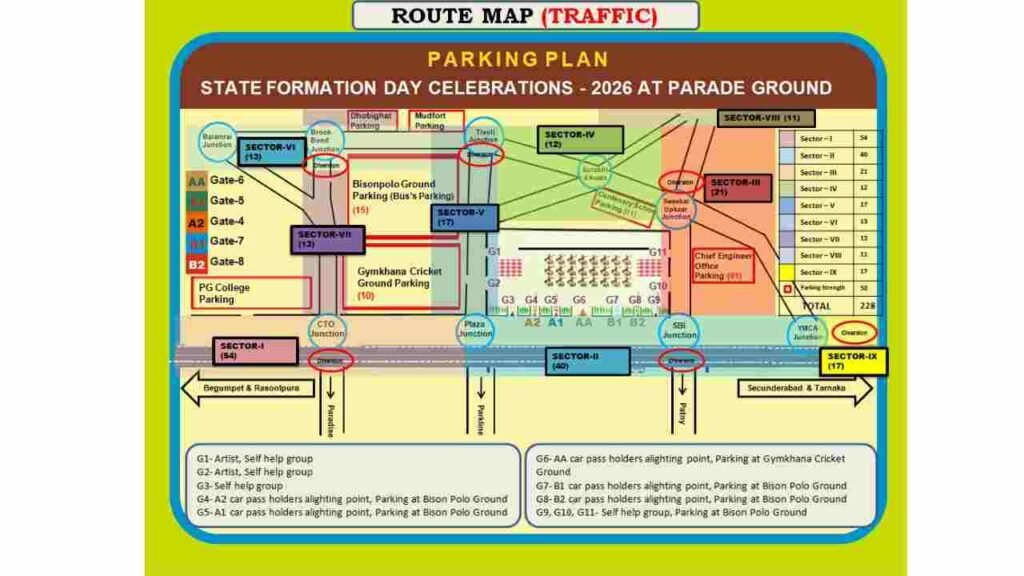 Telangana Formation Day Traffic Restrictions in Secunderabad on June 2