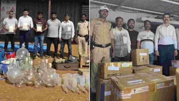 Police Bust Illegal MD Drug Manufacturing Unit In Zaheerabad
