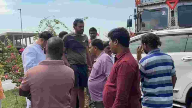 Former MLA Bigala Ganesh Gupta Escapes Road Accident