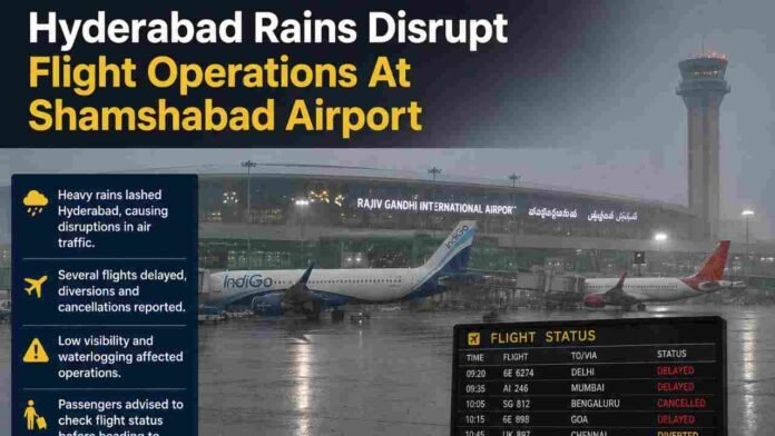 Hyderabad Rains Disrupt Flight Operations At Shamshabad Airport