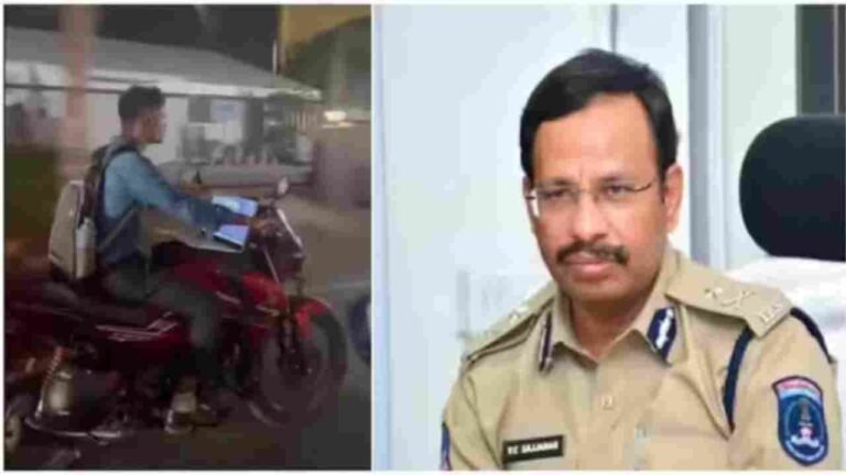 Hyderabad CP Sajjanar Warns Against ‘Work From Bike’ Trend After Viral Video