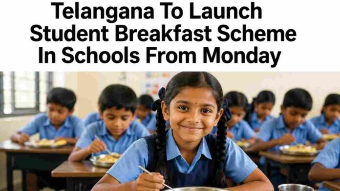 Telangana To Launch Student Breakfast Scheme In Schools From Monday
