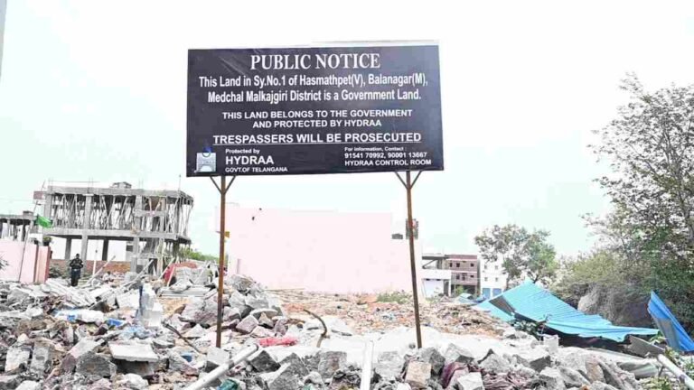 HYDRA Removes Illegal Structures On Archaeological Land In Secunderabad