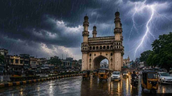 Heavy Rain Brings Pleasant Weather Across Hyderabad And Surrounding Areas