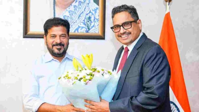 Telangana New CS Sanjay Jaju Meets CM Revanth Reddy