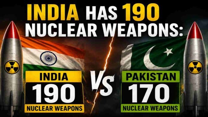 India Has 190 Nuclear Weapons: Pakistan Has 170