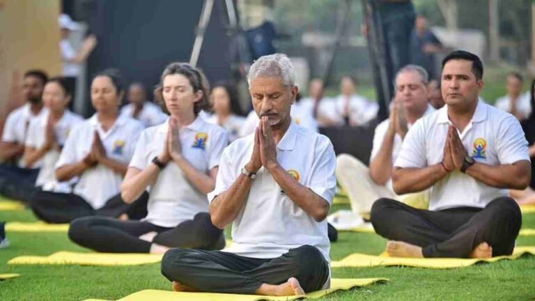 EAM Jaishankar Joined Diplomatic Corps In New Delhi To Mark International Day Of Yoga