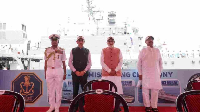 PM Modi Commissions 3 Indigenous Indian Navy Ships In Kolkata