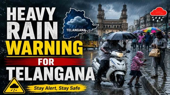 IMD Warns of Heavy Rain Across Telangana Till July 6