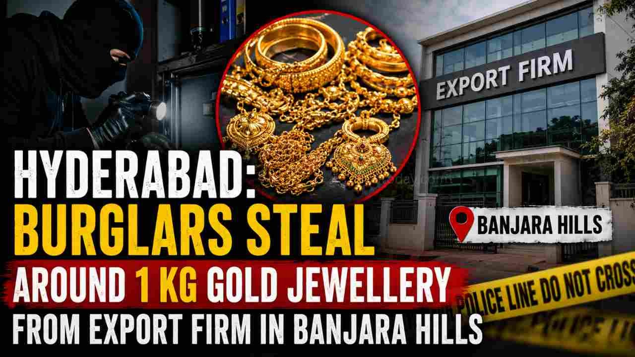 Burglars Steal Around 1 Kg Gold Jewellery in Banjara Hills