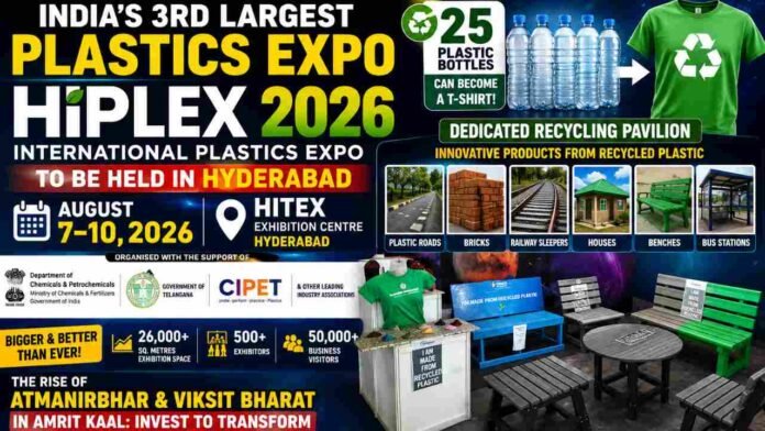 India’s 3rd Largest Plastics Expo HIPLEX 2026 to Be Held in Hyderabad from August 7