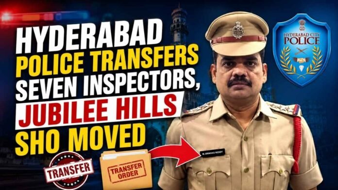 Hyderabad Police Transfers Seven Inspectors, Jubilee Hills SHO Moved