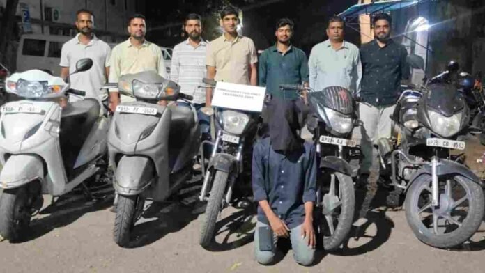 Two-Wheeler Theft Cases Cracked in Hyderabad, Seven Stolen Vehicles Recovered