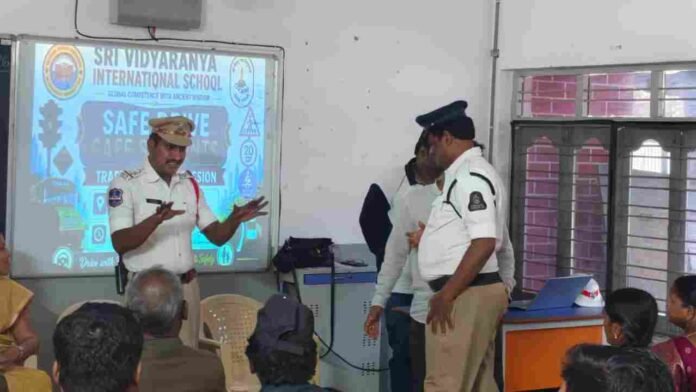 Rajendranagar Traffic Awareness Programme Trains School Bus Drivers And Ayahs On Student Safety