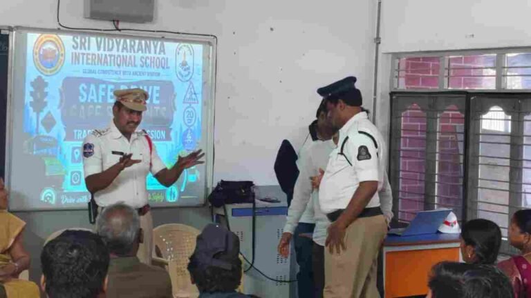 Rajendranagar Traffic Awareness Programme Trains School Bus Drivers And Ayahs On Student Safety