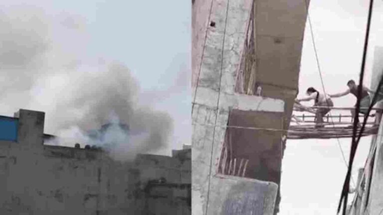 Noida Building Fire Leaves Two Dead After Electric Scooter Blaze